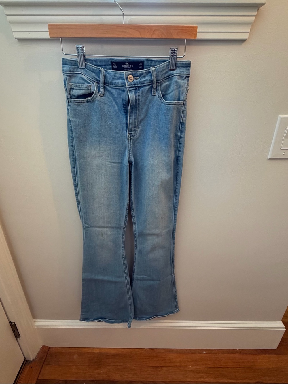 Hollister Light Wash Wide Leg Jeans